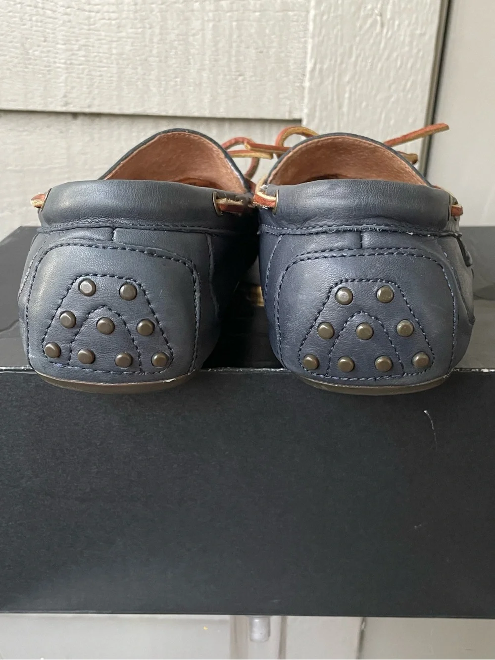 Ralph Lauren Polo Navy Blue Loafers size 8D